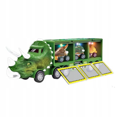 Ciężarówka dinozaur z autami auta tir laweta 1300A Ciężarówka dinozaur z autami auta tir laweta 1300A