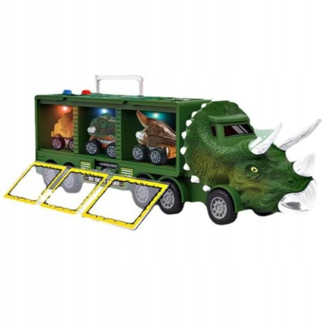 Ciężarówka dinozaur z autami auta tir laweta 1300A Ciężarówka dinozaur z autami auta tir laweta 1300A