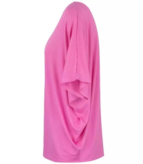 Klasyczna wygodna gładka bluzka oversize luźna elastyczna (Różowy) Klasyczna wygodna gładka bluzka oversize luźna elastyczna (Różowy)
