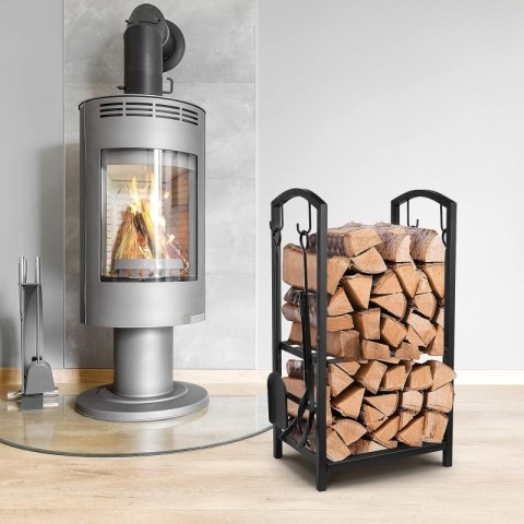 Ständer, Metallkorb für Brennholz mit Zubehör 73x40x30cm SND05 Ständer, Metallkorb für Brennholz mit Zubehör 73x40x30cm SND05