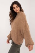 Sweter Damski Model TW-SW-BI-3565.69 Camel - Och Bella - uniwersalny Sweter Damski Model TW-SW-BI-3565.69 Camel - Och Bella - uniwersalny