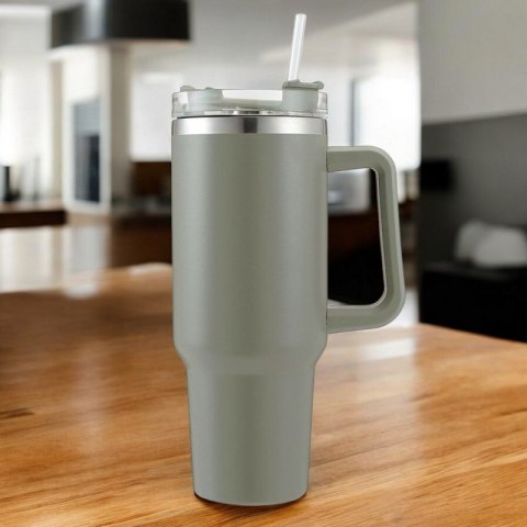 THERMOBECHER MIT GROSSEM Fassungsvermögen, Henkel und Strohhalm, 1 l Thermobecher, CUP16 THERMOBECHER MIT GROSSEM Fassungsvermögen, Henkel und Strohhalm, 1 l Thermobecher, CUP16
