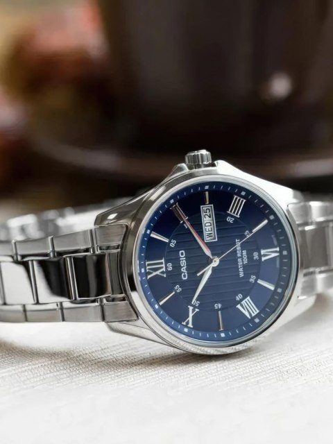 ZEGAREK MĘSKI CASIO MTP-1384D-2A + BOX ZEGAREK MĘSKI CASIO MTP-1384D-2A + BOX