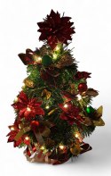 GOTOWA MINI CHOINKA UBRANA ŚWIĄTECZNA DEKORACJA 40cm + LED GOTOWA MINI CHOINKA UBRANA ŚWIĄTECZNA DEKORACJA 40cm + LED