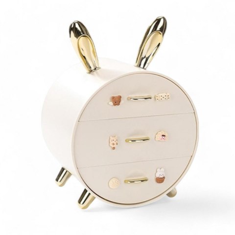 Aufbewahrungsbox für Kosmetik und Schmuck BUNNY mit goldenen Griffen CB60 Aufbewahrungsbox für Kosmetik und Schmuck BUNNY mit goldenen Griffen CB60