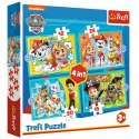 Puzzle 4w1 Psi Patrol Wesoła ekipa 3+ Trefl 34346 Puzzle 4w1 Psi Patrol Wesoła ekipa 3+ Trefl 34346