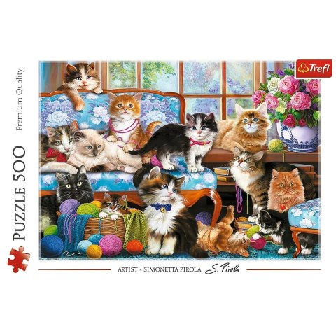 Puzzle Kocia Rodzina Koty 500 elementów Trefl 37425 Puzzle Kocia Rodzina Koty 500 elementów Trefl 37425