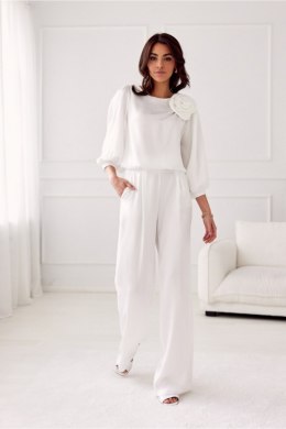 Spodnie Damskie Model Elsa EKR SPD0034 Ecru - Roco Fashion - 42