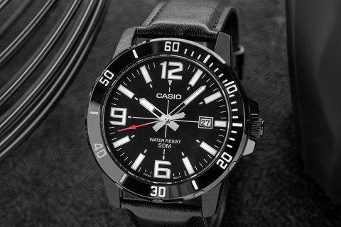 Zegarek Męski Casio MTP-VD01BL-1BVUDF + BOX Zegarek Męski Casio MTP-VD01BL-1BVUDF + BOX
