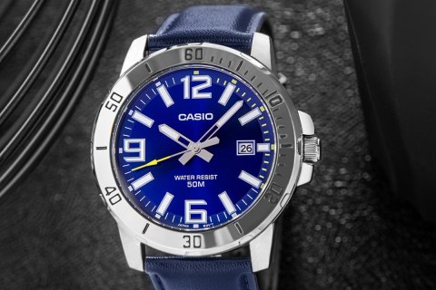 Zegarek Męski Casio MTP-VD01L-2BVUDF + BOX Zegarek Męski Casio MTP-VD01L-2BVUDF + BOX