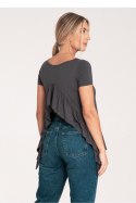 Bluzka Model M1051 Dark Grey - Figl - s