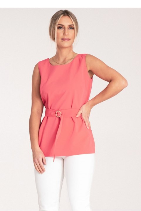 Bluzka Model M1071 Coral - Figl - L Bluzka Model M1071 Coral - Figl - L