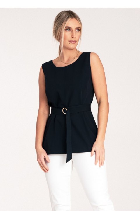 Bluzka Model M1071 Navy - Figl - L Bluzka Model M1071 Navy - Figl - L