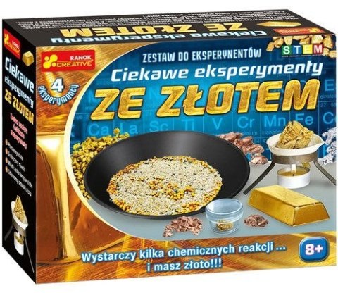 CIEKAWE EKSPERYMENTY ZE ZŁOTEM 4 DOŚWIADCZENIA ZESTAW CIEKAWE EKSPERYMENTY ZE ZŁOTEM 4 DOŚWIADCZENIA ZESTAW