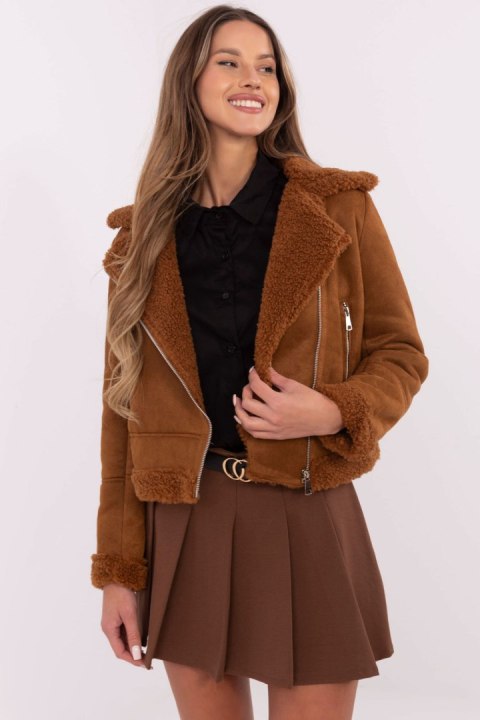 Kurtka Damska Model MI-KR-21848.71 Light Brown - Italy Moda - L Kurtka Damska Model MI-KR-21848.71 Light Brown - Italy Moda - L