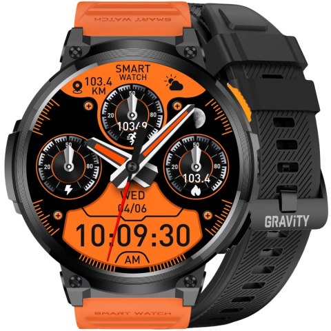 SMARTWATCH MĘSKI GRAVITY GT23-3 - LATARKA, DODATKOWY PASEK (sg031c) SMARTWATCH MĘSKI GRAVITY GT23-3 - LATARKA, DODATKOWY PASEK (sg031c)