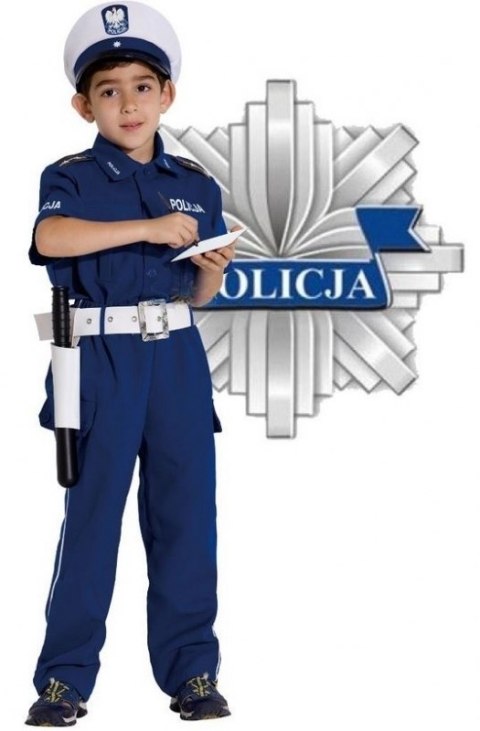 Strój karnawałowy Policjant Drogówka 128 Strój karnawałowy Policjant Drogówka 128