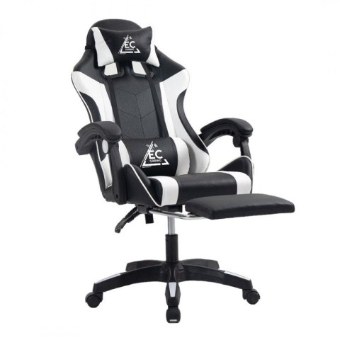 Fotel gamingowy obrotowy z podnóżkiem EC GAMING masażer KO24B Fotel gamingowy obrotowy z podnóżkiem EC GAMING masażer KO24B