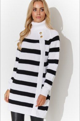 Golf Damski Model S138 White/Black - Makadamia - uniwersalny