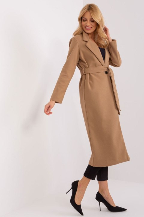 Płaszcz Damski Model TW-PL-BI-5312-1.31 Camel - Och Bella - L Płaszcz Damski Model TW-PL-BI-5312-1.31 Camel - Och Bella - L