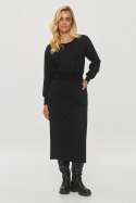 Sukienka Model M842 Black - Makadamia - 40 Sukienka Model M842 Black - Makadamia - 40