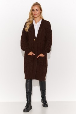 Sweter Kardigan Model S134 Czekolada - Makadamia - uniwersalny
