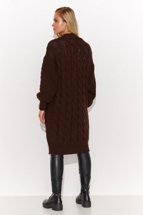 Sweter Kardigan Model S134 Czekolada - Makadamia - uniwersalny Sweter Kardigan Model S134 Czekolada - Makadamia - uniwersalny