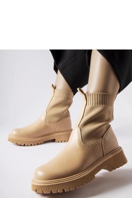 Beżowe botki eko-zamsz Big Star MM274542 - Solea - 39