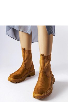 Brązowe botki eko-zamsz Big Star MM274541 - Solea - 38