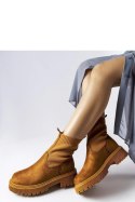 Brązowe botki eko-zamsz Big Star MM274541 - Solea - 39