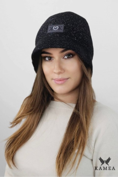 SONIA modny kapelusz bucket kolor czarny - Kamea - uniwersalny SONIA modny kapelusz bucket kolor czarny - Kamea - uniwersalny