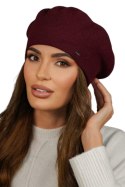 Beret Damski Zimowy Wełniany Kolor Bordo - Kiang - Kamea - uniwersalny Beret Damski Zimowy Wełniany Kolor Bordo - Kiang - Kamea - uniwersalny