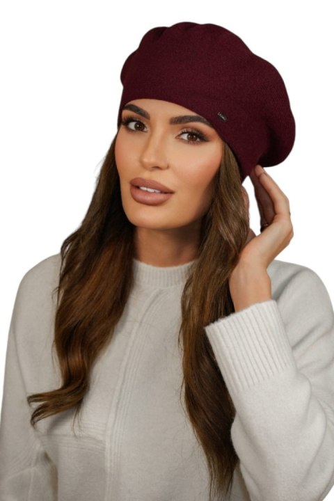 Beret Damski Zimowy Wełniany Kolor Bordo - Kiang - Kamea - uniwersalny Beret Damski Zimowy Wełniany Kolor Bordo - Kiang - Kamea - uniwersalny