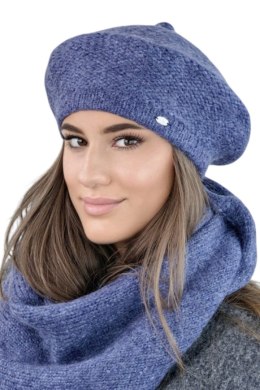 OFELIA zimowy beret damski kolor jeans - Kamea - uniwersalny