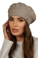 Zimowy Wełniany Beret Damski Kolor Ciemny Beżowy Kamea-Kiang - Kamea - uniwersalny