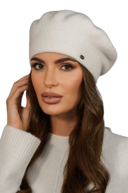 Zimowy Wełniany Beret Damski Kolor Ekru Kamea-Kiang - Kamea - uniwersalny