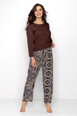Piżama Damska Model Boho Cafe Brown - Momenti Per Me - XL