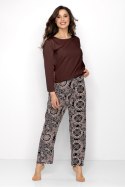 Piżama Damska Model Boho Cafe Brown - Momenti Per Me - XXXL Piżama Damska Model Boho Cafe Brown - Momenti Per Me - XXXL