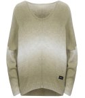 Ciepły damski sweter oversize piękny OMBRE (Beżowy) Ciepły damski sweter oversize piękny OMBRE (Beżowy)