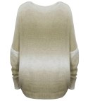 Ciepły damski sweter oversize piękny OMBRE (Beżowy) Ciepły damski sweter oversize piękny OMBRE (Beżowy)