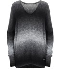 Ciepły damski sweter oversize piękny OMBRE (Szary) Ciepły damski sweter oversize piękny OMBRE (Szary)