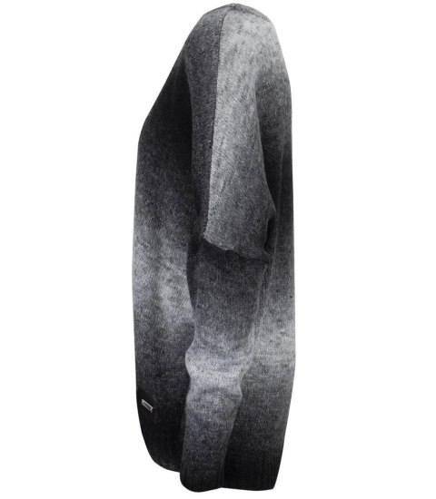 Ciepły damski sweter oversize piękny OMBRE (Szary) Ciepły damski sweter oversize piękny OMBRE (Szary)