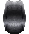 Ciepły damski sweter oversize piękny OMBRE (Szary) Ciepły damski sweter oversize piękny OMBRE (Szary)