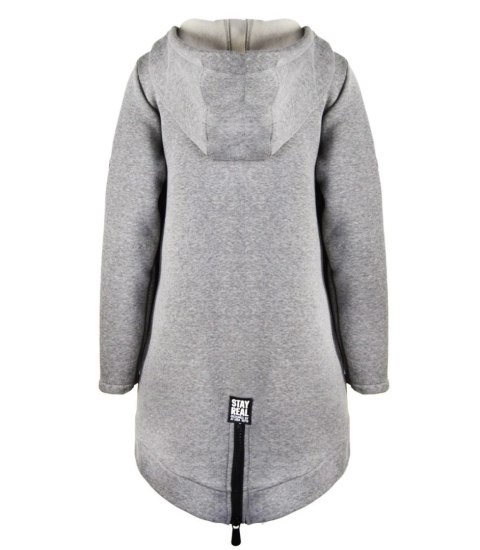 Długa bluza damska z kapturem parka gruba ciepła (Szary) Długa bluza damska z kapturem parka gruba ciepła (Szary)