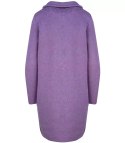 Dzianinowy płaszcz przejściowy kardigan sweter (Fioletowy) Dzianinowy płaszcz przejściowy kardigan sweter (Fioletowy)