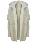 GRUBY sweter KARDIGAN nietoperz Luźny Ciepły z kapturem (Beżowy) GRUBY sweter KARDIGAN nietoperz Luźny Ciepły z kapturem (Beżowy)