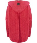 GRUBY sweter KARDIGAN nietoperz Luźny Ciepły z kapturem (Czerwony) GRUBY sweter KARDIGAN nietoperz Luźny Ciepły z kapturem (Czerwony)