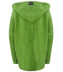 GRUBY sweter KARDIGAN nietoperz Luźny Ciepły z kapturem (Zielony) GRUBY sweter KARDIGAN nietoperz Luźny Ciepły z kapturem (Zielony)
