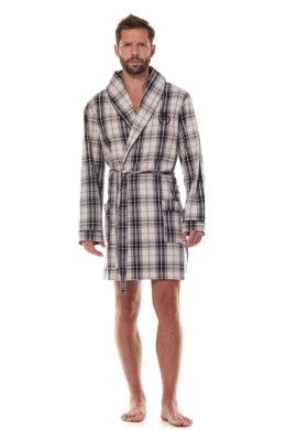 Szlafrok Męski Model Ben BJ Short 2470 Grafit - L&L collection - L