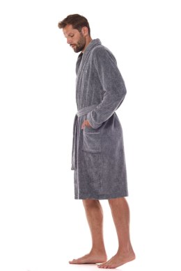 Szlafrok Męski Model Pegasus Long 2451 Grafit - L&L collection - M